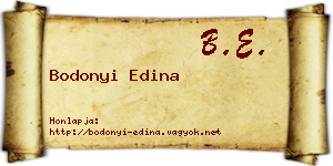 Bodonyi Edina névjegykártya